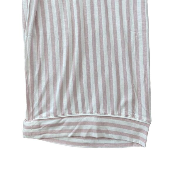 Stars Above Womens Pink & Cream Striped Top and Pants Pajama Set 1X, 2X, 3X - Picture 11 of 12